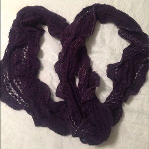Pretty purple infinity scarf