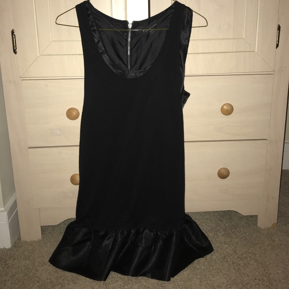Black cotton and silk dress