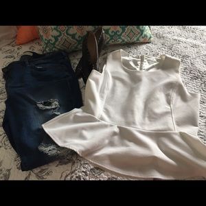 New York & Company Peplum Top-NEVER WORN