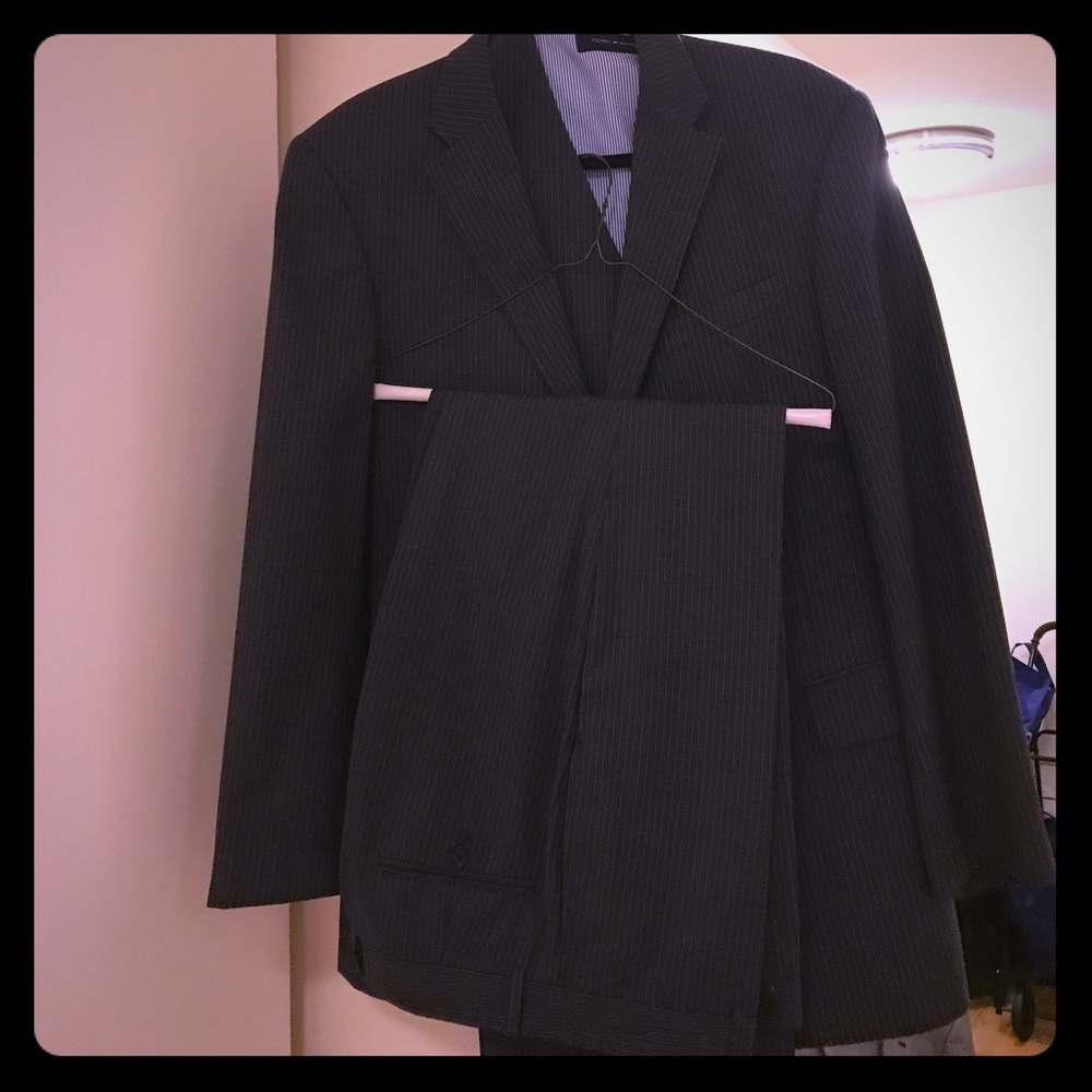 Tommy Hilfiger 3 piece gray Pinstripe suit