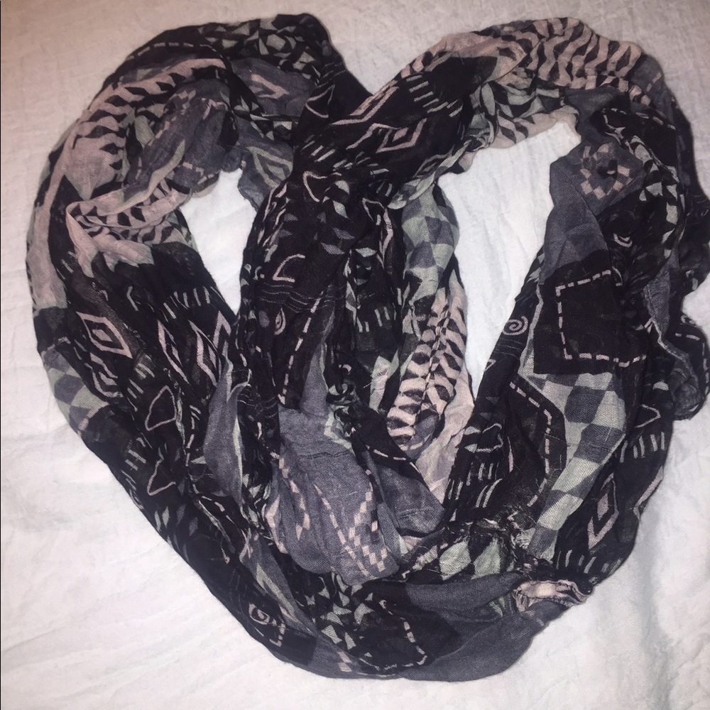 Trendy tribal patterned infinity scarf