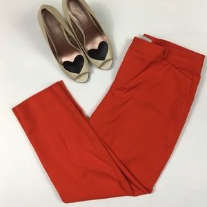 Gap Slim Cropped Red Work Slacks