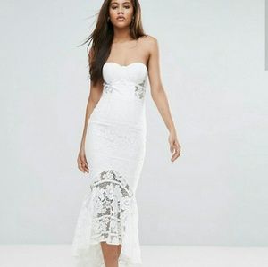 Jarlo White Lace Sweetheart Dress