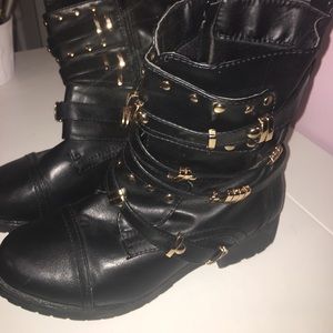 Torrid Gold Accent Combat Boots