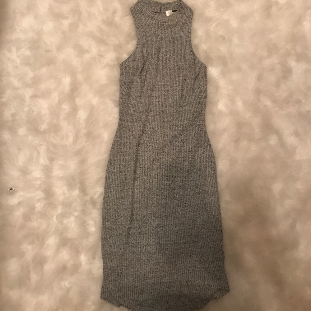 Gray turtle neck dress