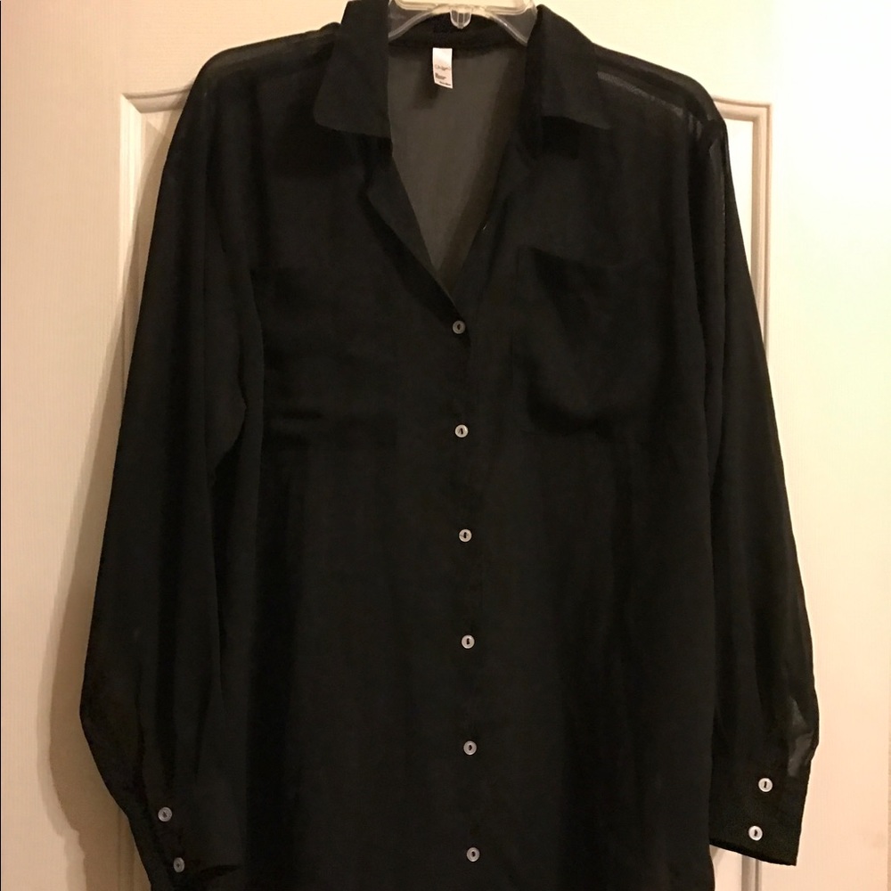 Long black blouse