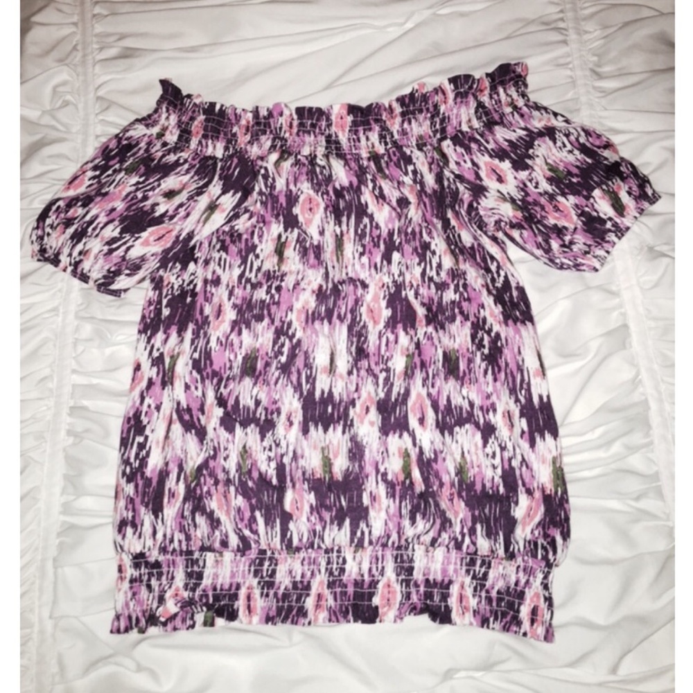 Purple off shoulder top