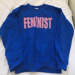 Feminist (Pink Letters) Crewneck Sweatshirt