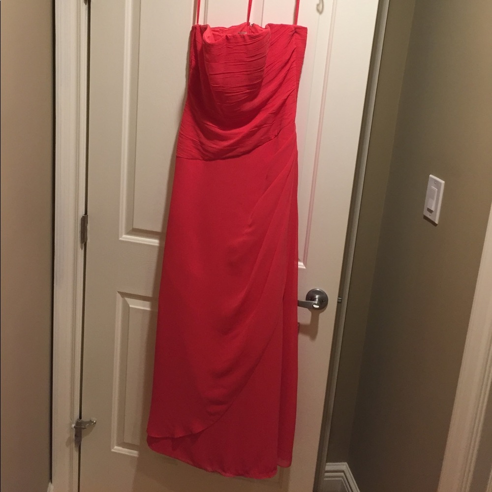 Personal favorite !!! Coral color strapless gown