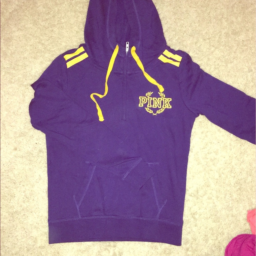 PINK half zip hoodie