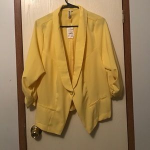 Lemon Yellow Lightweight Blazer NWT