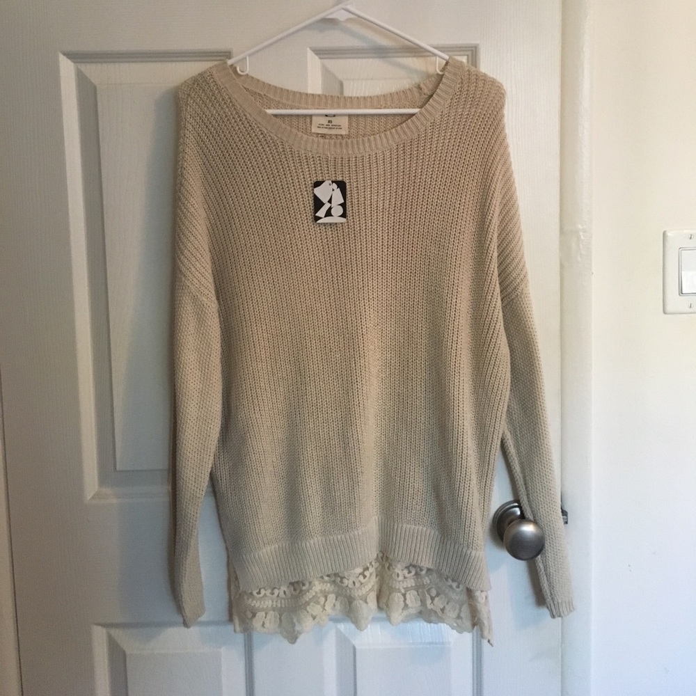 Urban Outfitters Lace knit sweater
