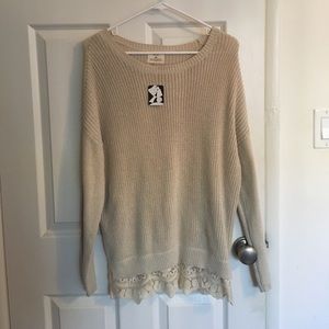 Urban Outfitters Lace knit sweater