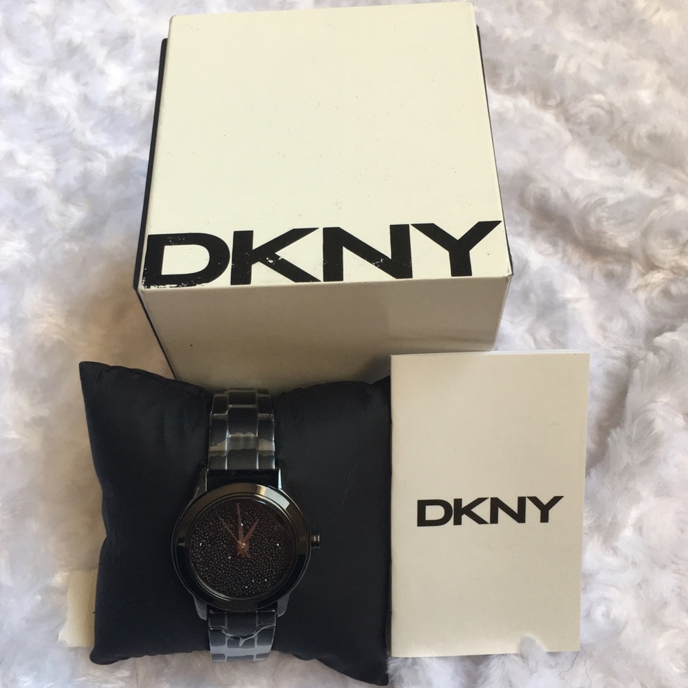 DKNY NY8716 black full crystal face watch