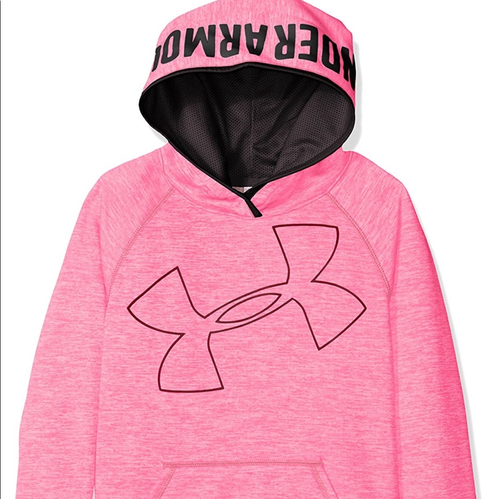 Under Armour Girls' Fleece Novelty Logo UA Hoodie - Picture 4 of 4
