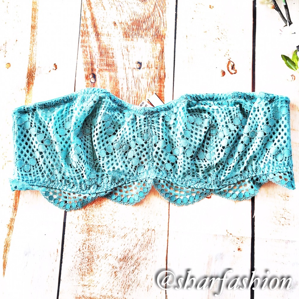 Turquoise lace underwire Bra