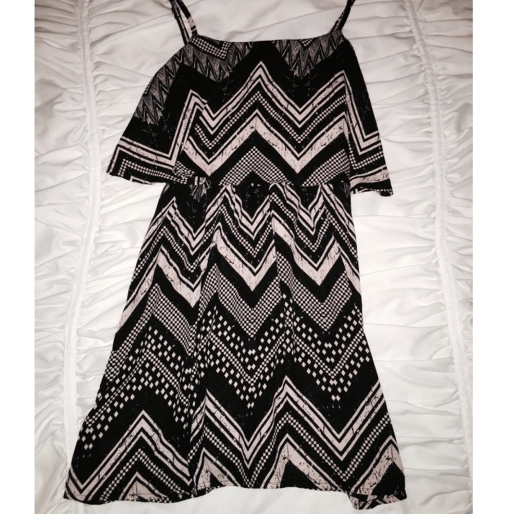 Dusty rose pink & black dress