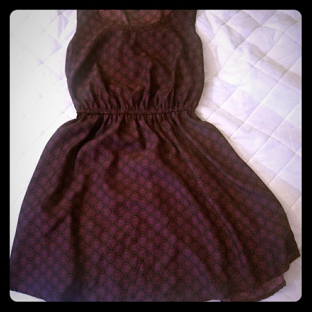 Cotton on burgundy dress