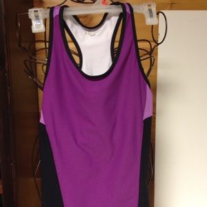 Xersio workout tank purple gray small