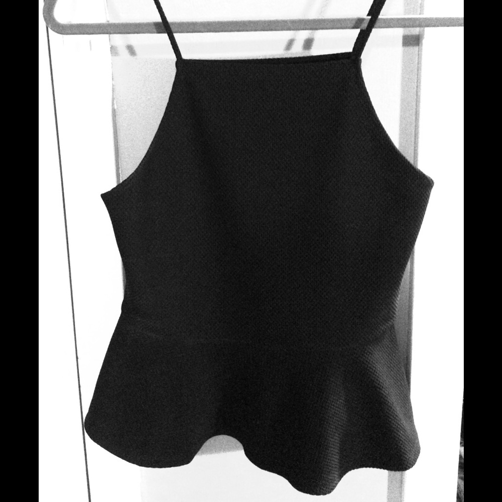Black peplum top