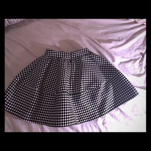 Express skirt polka dots black and white
