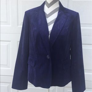 Women's Classic Blue one button Blazer Sz 12