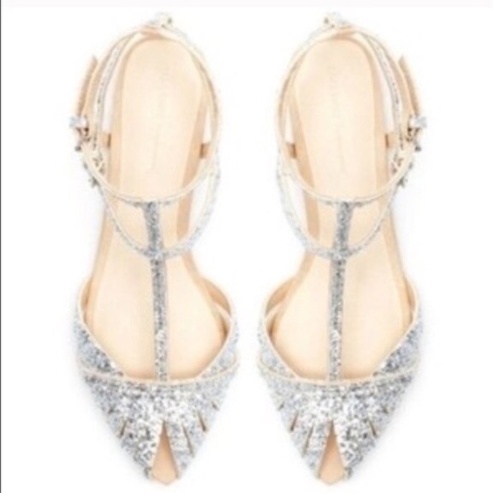 ISO Zara glitter flats size 36