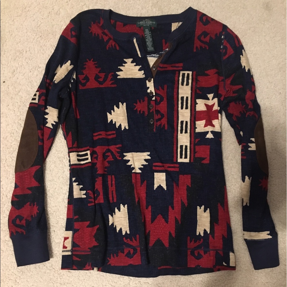 Long sleeve tribal top