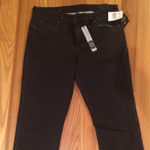 Black/dark charcoal skinny ankle jeans