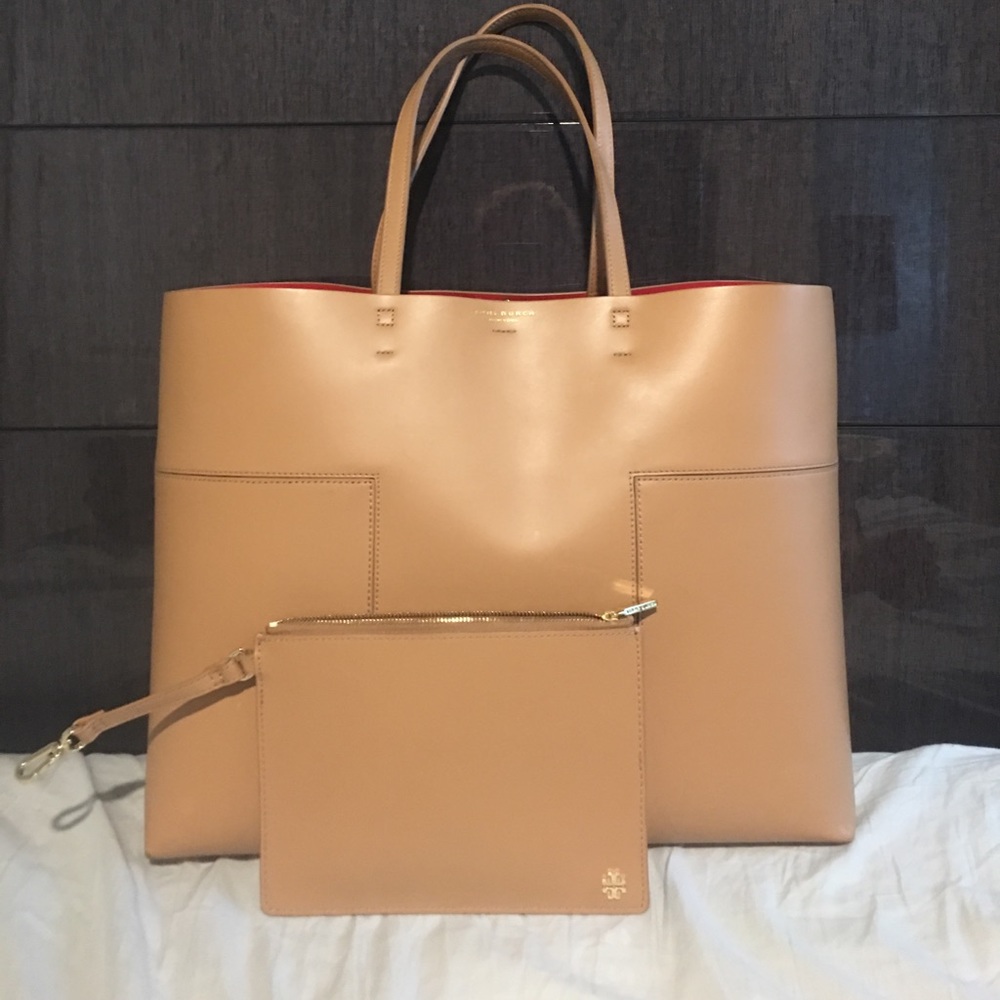 Tory Burch 'Block T' Leather Tote