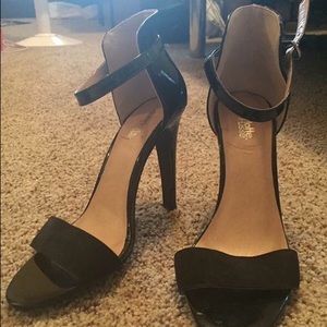 Black heeled sandals
