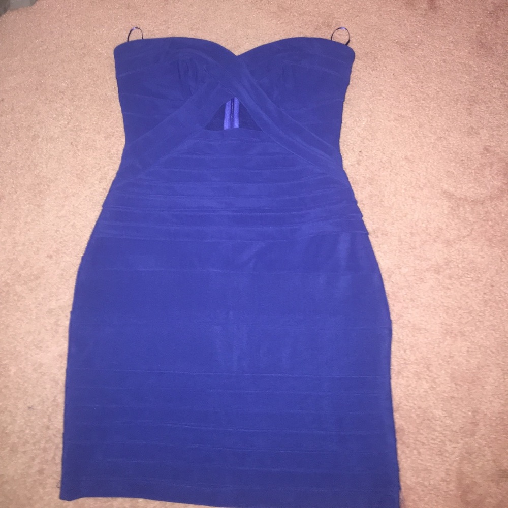 Tobi Strapless Blue Dress