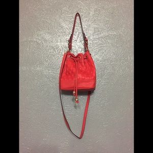 Red bucket purse