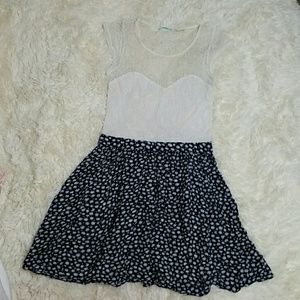 UO Kimchi Blue lace top floral print dress