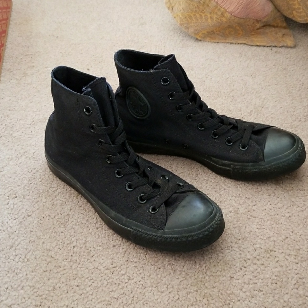 All black converse high tops