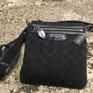 Coach signature cross body bag