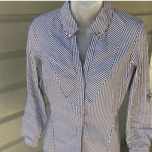 FINAL SALE - Zara Blouse Adjustable Sleeves SZ Md