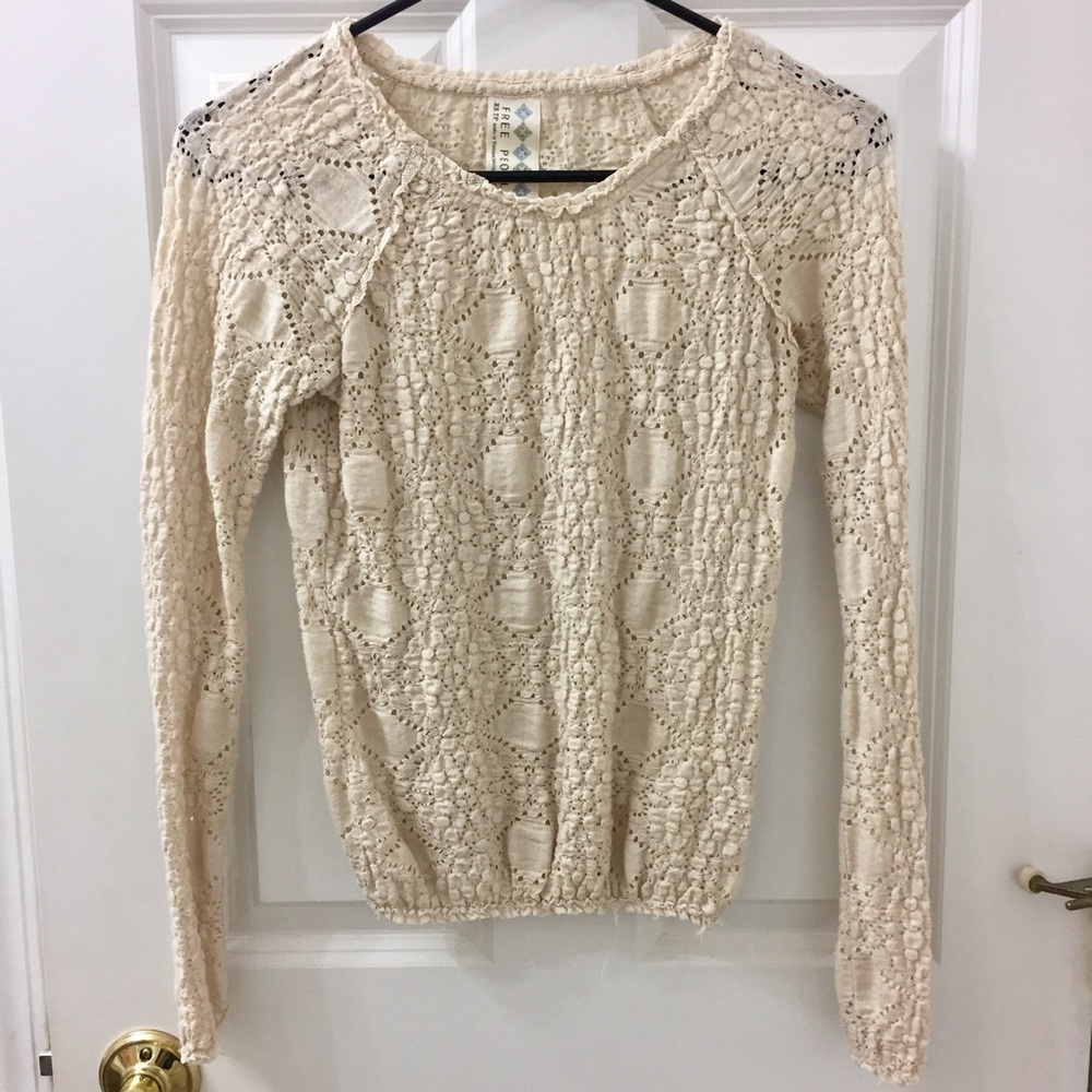 Free People Crochet Long Sleeve