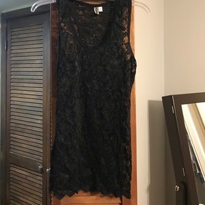 Black lace tank