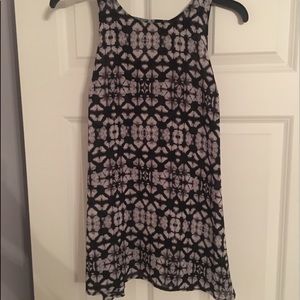 Sanctuary Printed Black and Gray Tank