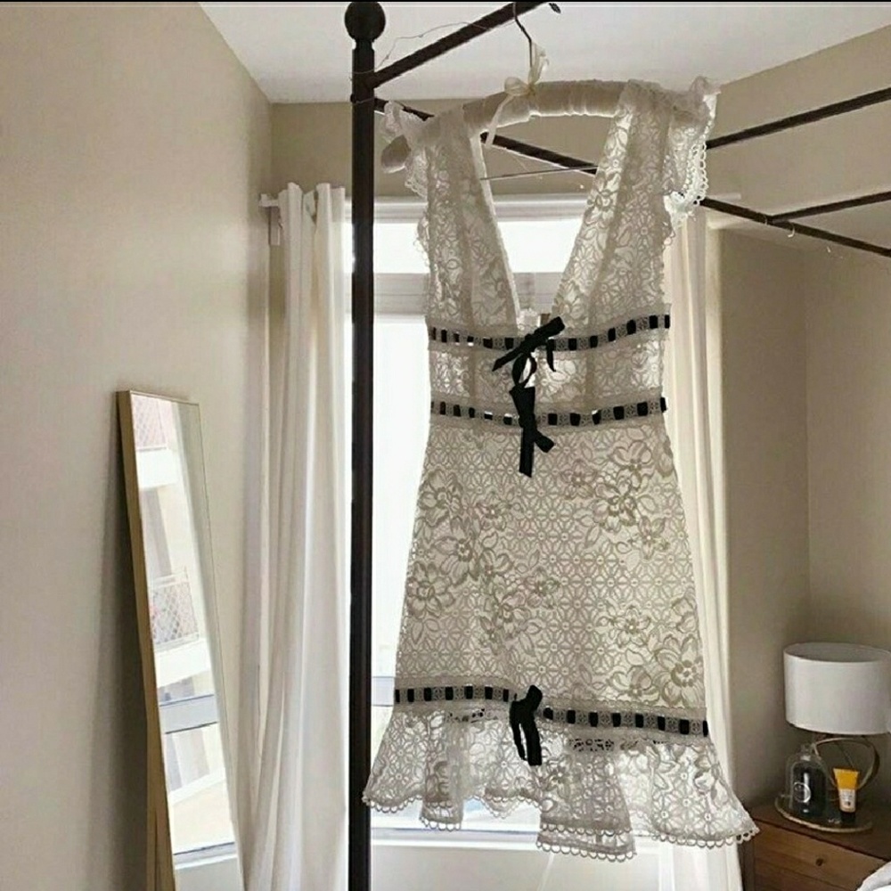 For Love and Lemons Bonita Lace Mini Dress