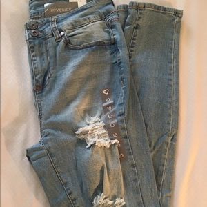 Light ripped jeans