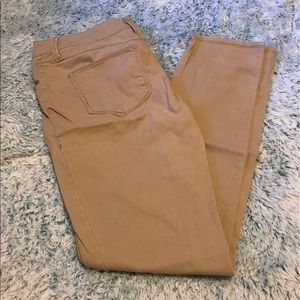 Khaki Straight Leg Pants