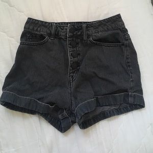 Black Denim Shorts