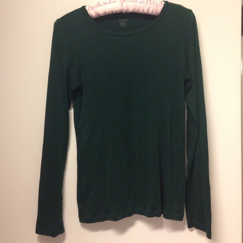 J. Crew fitted long sleeve t-shirt (green)