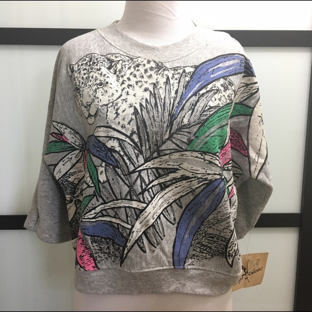SERGIO Valente  90's Cropped Crop Sweatshirt Top