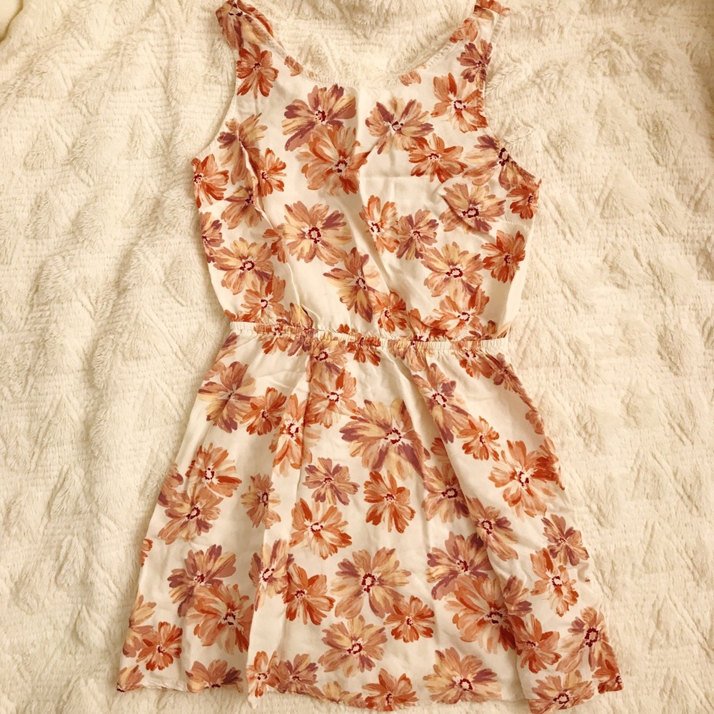 Creme Floral Dress