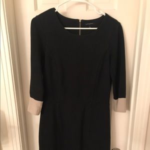 Banana Republic size 6 black with brown trim dress