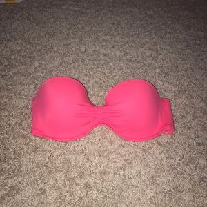 Bright pink swim suit top from Victoria's Secret