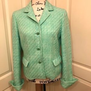 Elite Tahari Tweed Blazer Jacket